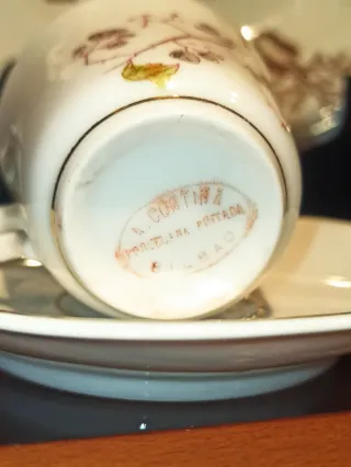 Antigua Taza de porcelana A.Cortina - Bilbao