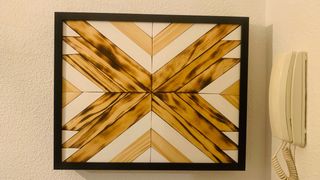 Cuadro artesanal madera y plástico