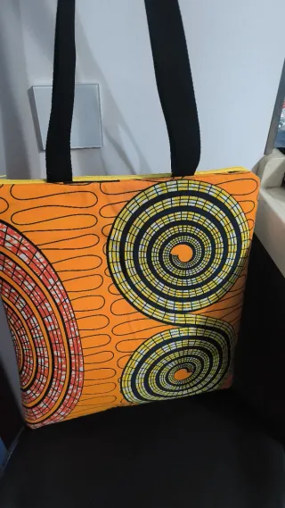 Bolso Tote Tela Africana Acolchado