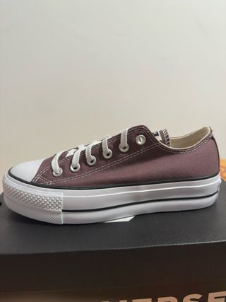 Converse Bajas Granate Plataforma