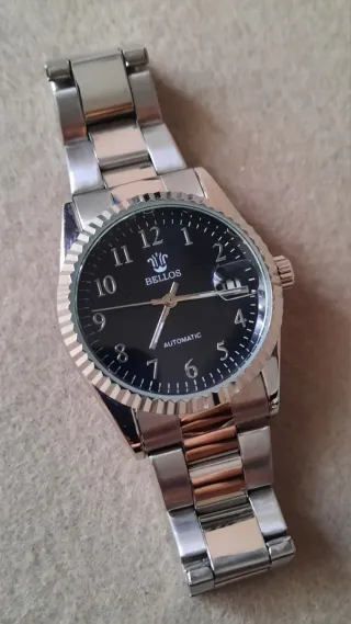 Orologio Bellos Automatico Uomo Nero Argento