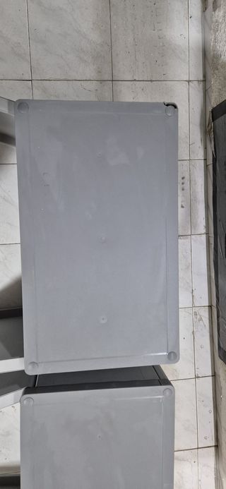 2 Armarios de Jardín Spaceo Plástico Gris