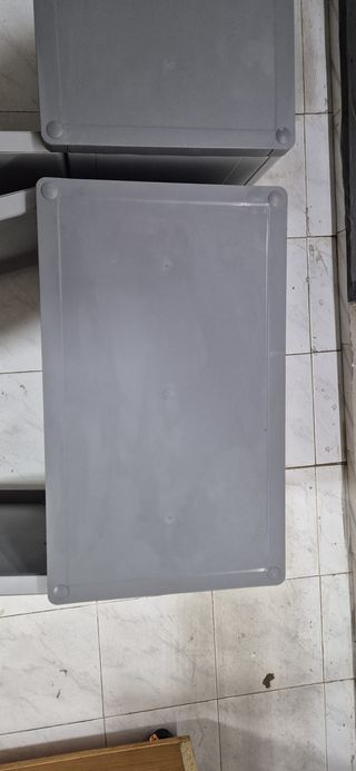 2 Armarios de Jardín Spaceo Plástico Gris