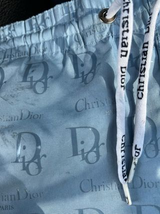 Bañador Christian Dior Oblique All-Over Logo Azul