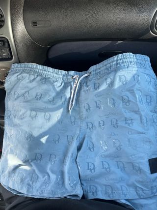 Bañador Christian Dior Oblique All-Over Logo Azul