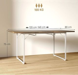 Mesa extensible madera y metal