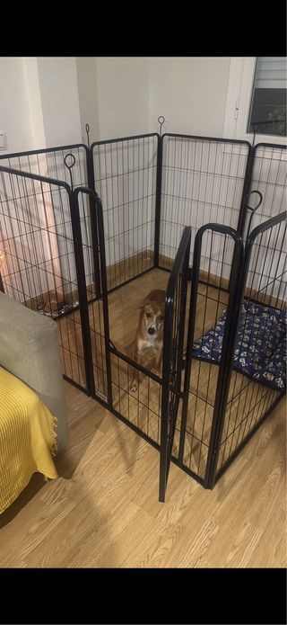 Valla plegable para perros