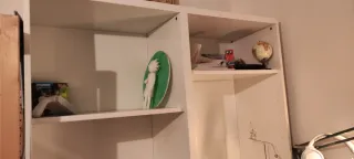 Estantería blanca doble. Ikea, modelo billy antigu