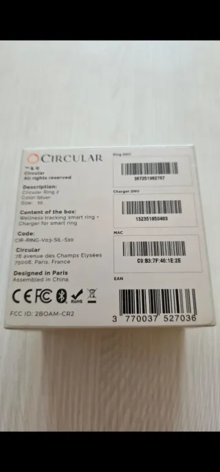Anillo Inteligente Circular 2 Gen