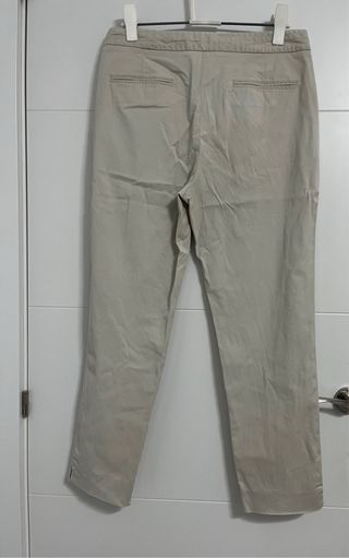 Pantalón chino Yera beige mujer