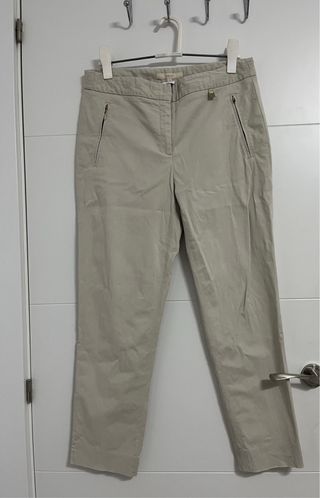 Pantalón chino Yera beige mujer