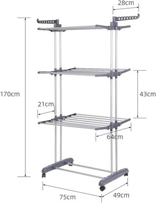 Tendedero Plegable con Ruedas