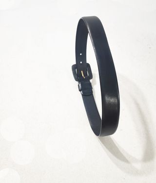 Vintage/ Cinturón de cuero genuino negro nº70