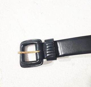 Vintage/ Cinturón de cuero genuino negro nº70