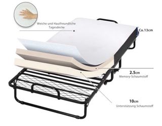 Cama Plegable 90x200 con Colchón