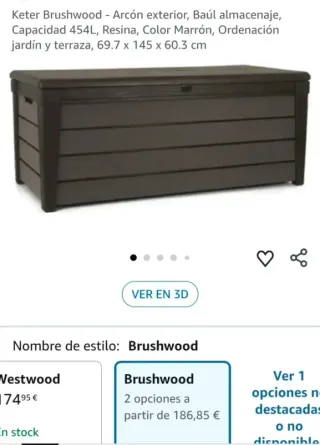 Keter Brushwood - Arcón exterior Baúl