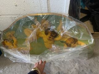 Cabezal de cama decorativo ángeles