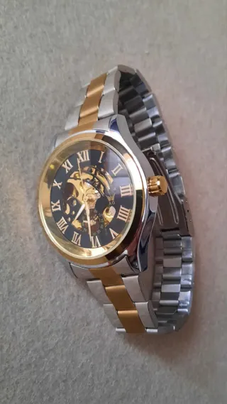 Orologio automatico uomo oro/argento