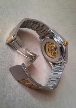 Orologio automatico uomo oro/argento