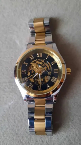 Orologio automatico uomo oro/argento