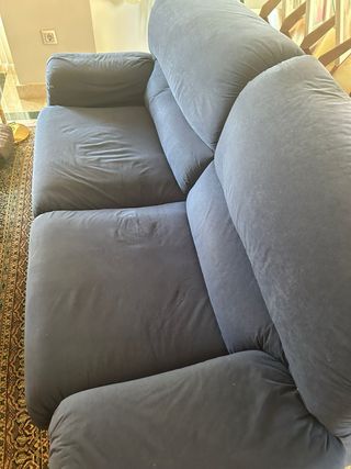 Sofá Cama Azul Tela