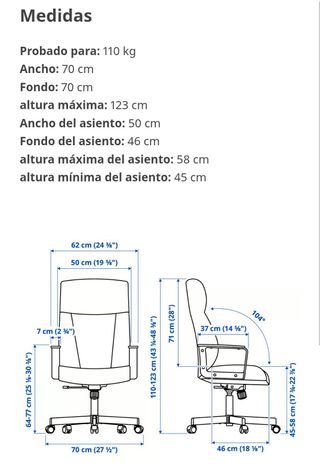 SILLA DE ESCRITORIO IKEA