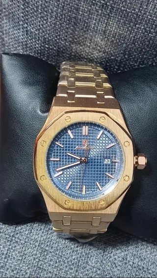 Reloj POEDAGAR Hombre Azul Dorado