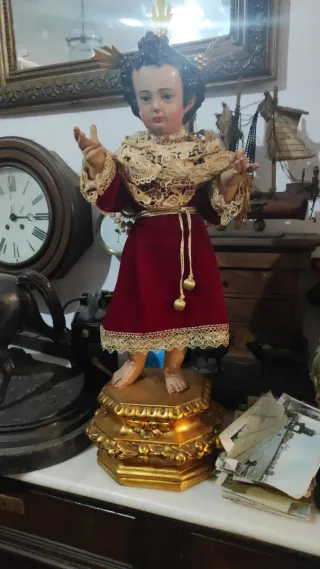 Niño Jesús Policromía Base Pan de Oro