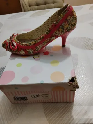 Zapatos Dolly Do Salón Tacón Estampado Floral