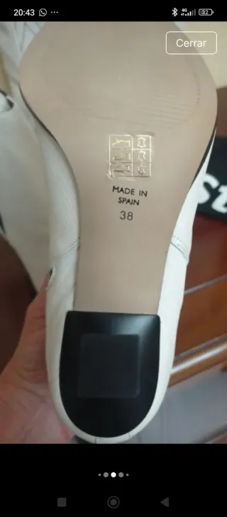 Botines de primavera blancos de piel de stiu nuevo