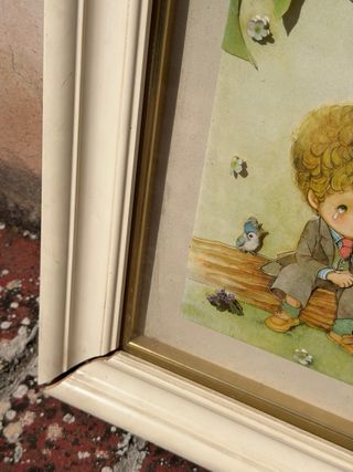 Cuadro antiguo madera para restaurar