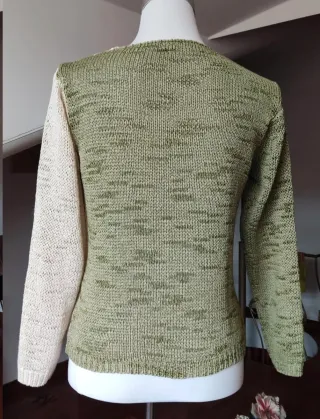 Maglietta donna in filo color block