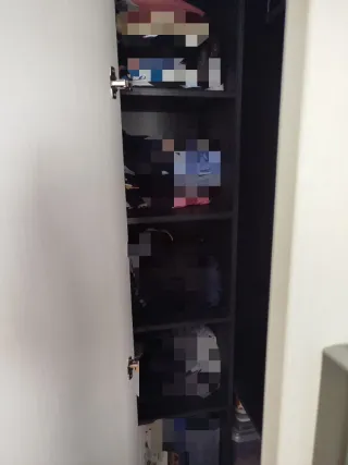 Armario ropero esquinero y cama de 200x90cm