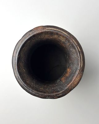 Antico Vaso Nepal Legno '900