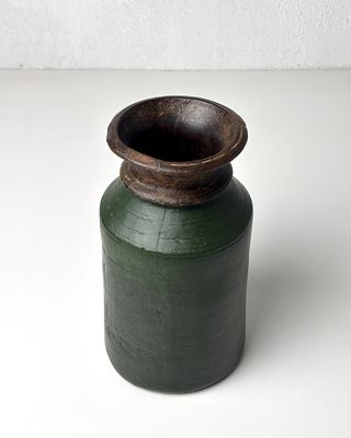 Antico Vaso Nepal Legno '900