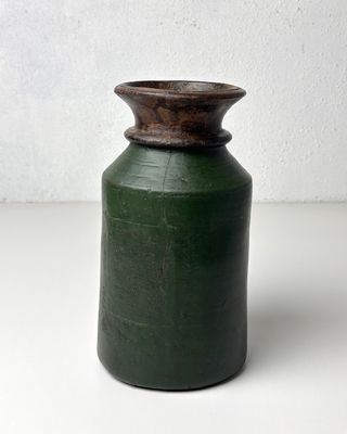 Antico Vaso Nepal Legno '900