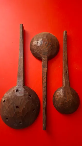 Set 3 Mestoli Legno Cucina Vintage