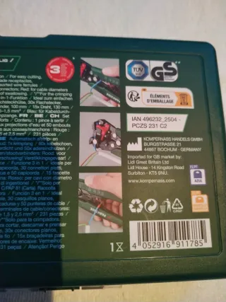 Set Tenazas Pelacables y Crimpadora Parkside