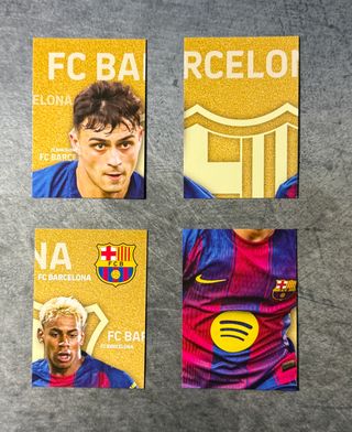 Mosaico del FC BARCELONA compuesto por NUEVE Carta