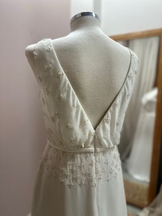 Vestido de novia Aire Rosa Clará con Pedrería