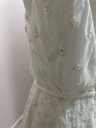 Vestido de novia Aire Rosa Clará con Pedrería