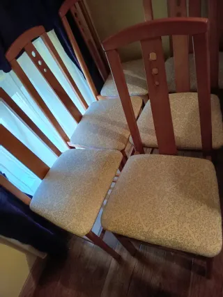 6 Sillas Comedor Tapizadas Madera