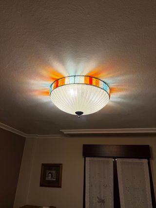 Lámpara de techo cristal Murano multicolor