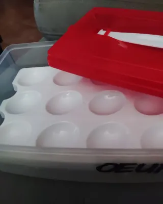 Contenitore Uova Easy Make Rosso Trasparente