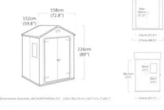 Caseta de jardín 6x5 Keter Manor 2,5m2