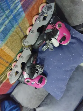 Patinete Oxelo niña rosa y negro