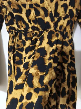Vestido largo estampado animal print