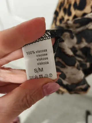 Vestido largo estampado animal print