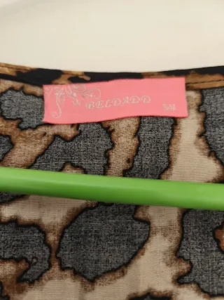 Vestido largo estampado animal print