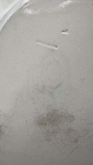 Antico Piatto Ovale Staffordshire Velieri Blu